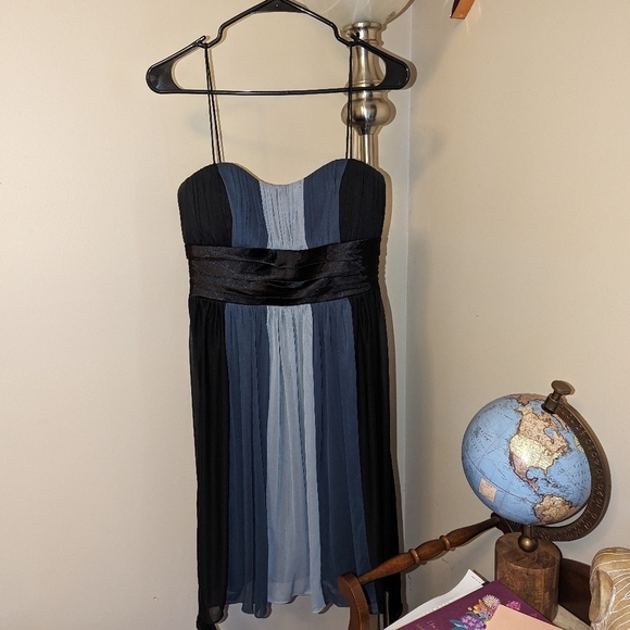 Cocktail-Length Gown w/ Spaghetti Straps - Picture 2 of 4